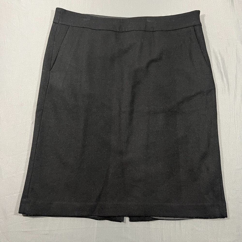Eddie Bauer & Straight Pencil Skirt Women 10 Black Back Slit Side Zip Mercer Fit